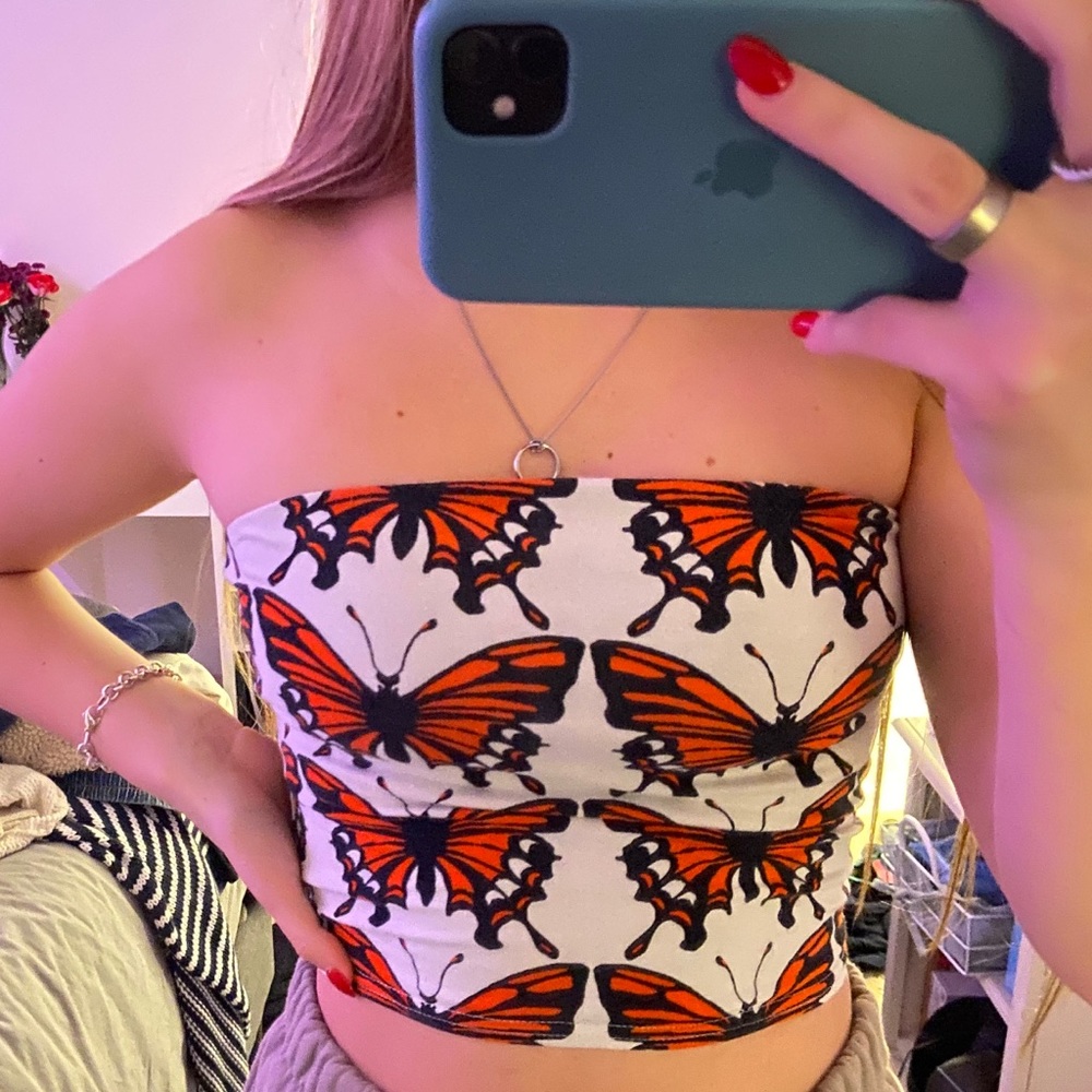Urban Outfitters Butterfly Tube Top
